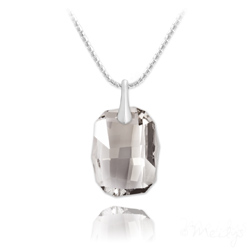 Collier en Cristal et Argent Collier Graphic 19mm en Argent et Cristal Silver Shade