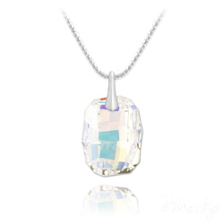 Collier en Cristal et Argent Collier Graphic 19mm en Argent et Cristal Aurore Bor�ale