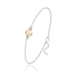 Bracelet en Cristal et Argent [Silk] Bracelet en Argent et Perle de Cristal 8MM