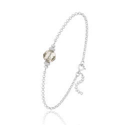 Bracelet en Cristal et Argent [Silver Shade] Bracelet en Argent et Perle de Cristal 8MM
