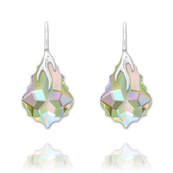 Boucles d'Oreilles �clair Baroque en Argent et Cristal Paradise Shine