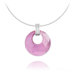 Collier en Cristal et Argent Collier Victory en Argent et Cristal Antique Pink