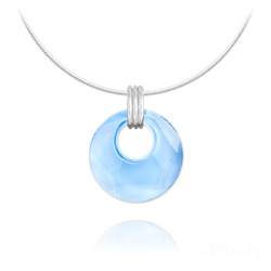 Collier en Cristal et Argent Collier Victory en Argent et Cristal Bleu