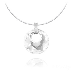 Collier Victory en Argent et Cristal Blanc