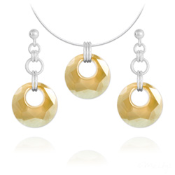 Parure Victory en Argent et Cristal Champagne