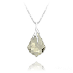 Collier en Cristal et Argent Collier �clair Baroque en Argent et Cristal Silver Shade