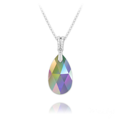 Collier en Cristal et Argent Collier Goutte 22mm en Argent et Cristal Paradise Shine