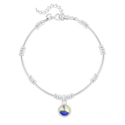 Bracelet en Cristal et Argent Bracelet Ethnique en Argent et Cristal Rivoli Aurore Boréale