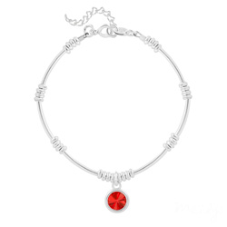 Bracelet en Cristal et Argent Bracelet Ethnique en Argent et Cristal Rivoli Light Siam