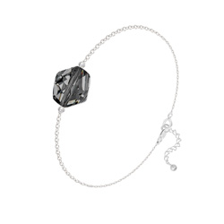 Bracelet en Cristal et Argent Bracelet Cosmic en Argent et Cristal Silver Night