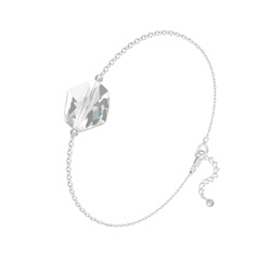 Bracelet en Cristal et Argent Bracelet Cosmic en Argent et Cristal Blanc