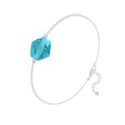 Bracelet en Cristal et Argent Bracelet Cosmic en Argent et Cristal Indicolite