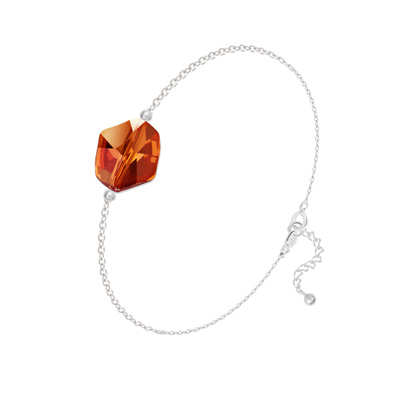 Bracelet en Cristal et Argent Bracelet Cosmic en Argent et Cristal Red Magma