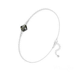 Bracelet en Cristal et Argent Bracelet Bicone Bead en Argent et Cristal Silver Night