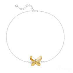 Bracelet en Cristal et Argent Bracelet Papillon en Argent et Cristal Champagne