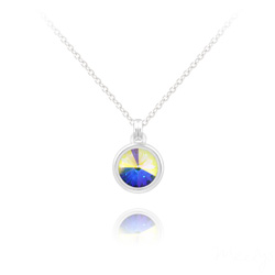 Collier en Cristal et Argent Collier Mini Rivoli 6MM en Argent et Cristal Aurore Bor�ale