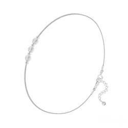Bracelet en Pierre Naturelle Bracelet en Argent et 3 Pierres Naturelles 4MM - Cristal de Roche