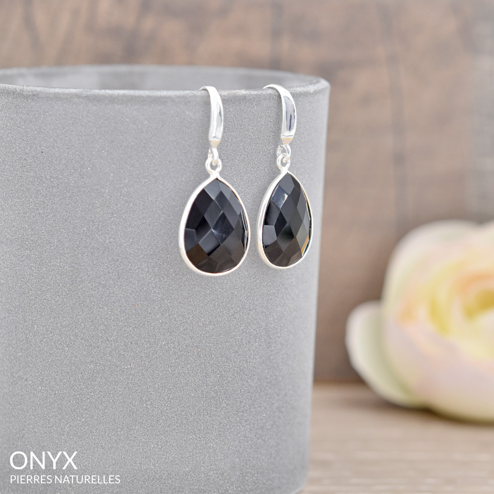 Boucles D'oreilles Goutte En Argent 925 Poinçonné - Percées - Parfait état - Occasion