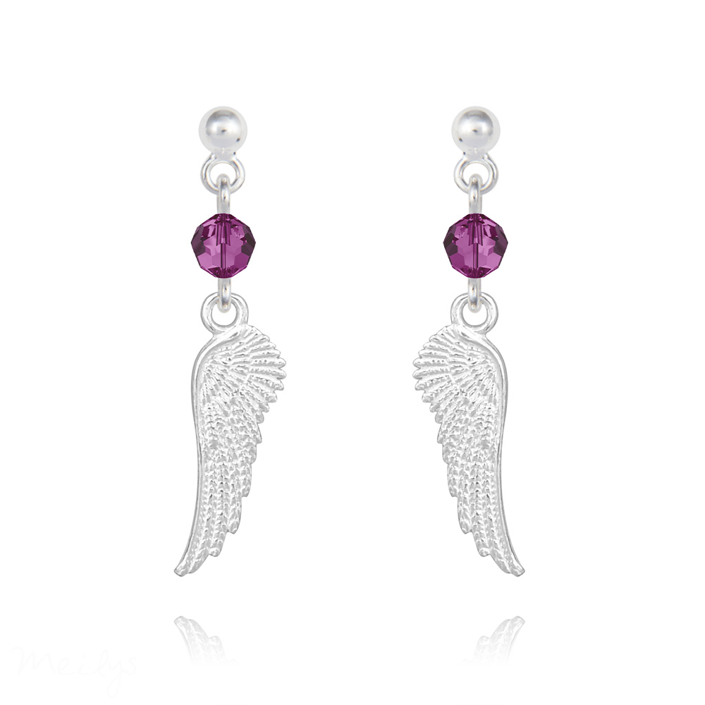 Boucles D'oreilles Cristal Aile Délicate - Strass, Pendentif Goutte, Pour Fêtes Ou Cosplay