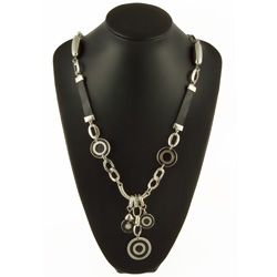 Bague Homme en Acier Noir 2 Bandes