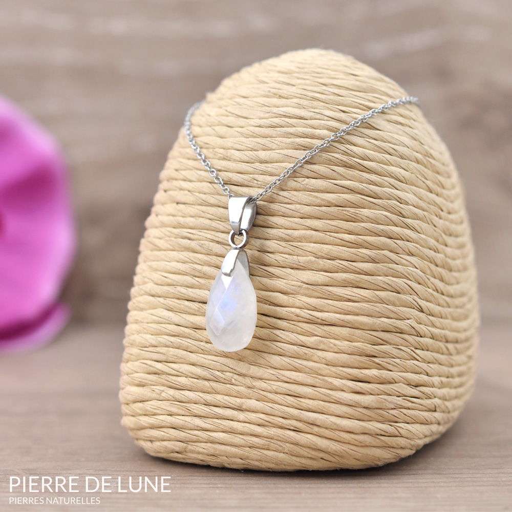 Collier Goutte En Pierre Jaune Facettée Avec Cristal - Marque SAO, Longueur 16 Pouces (environ 40 Cm) - Occasion