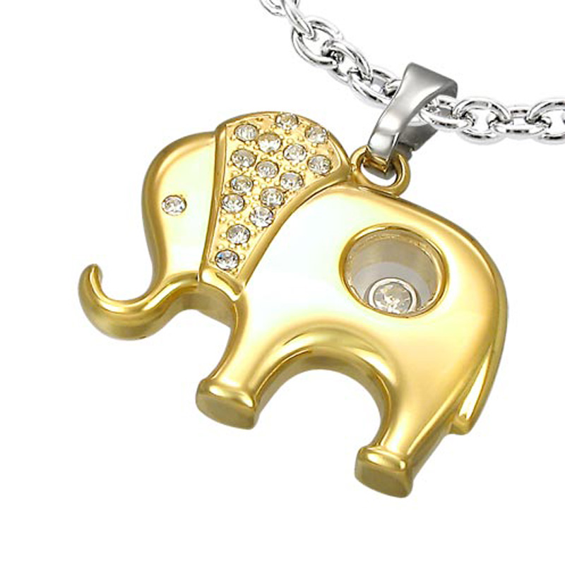Pendentif Bouddha Éléphant Ganesha Acier – 40x30 Mm, Texture Fine, Chance & Protection