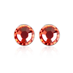 Boucles d'Oreilles 5mm en Cristal Rouge