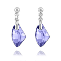 Boucles Galactic en Argent et Cristal Tanzanite