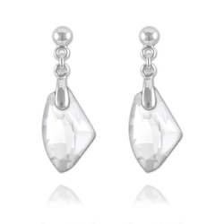 Boucles Galactic en Argent et Cristal Blanc
