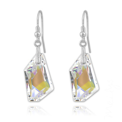 Boucles De-Art 24mm en Argent et Cristal Crystal AB