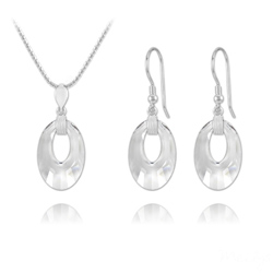 Parure en Cristal et Argent Parure Helios en Argent et Cristal Blanc