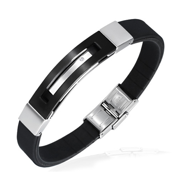Bracelet Homme En Acier Inoxydable Argenté - Élégant Et Moderne, Parfait Au Quotidien